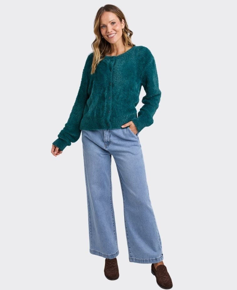 Elm Knit Paris Cardigan - Teal