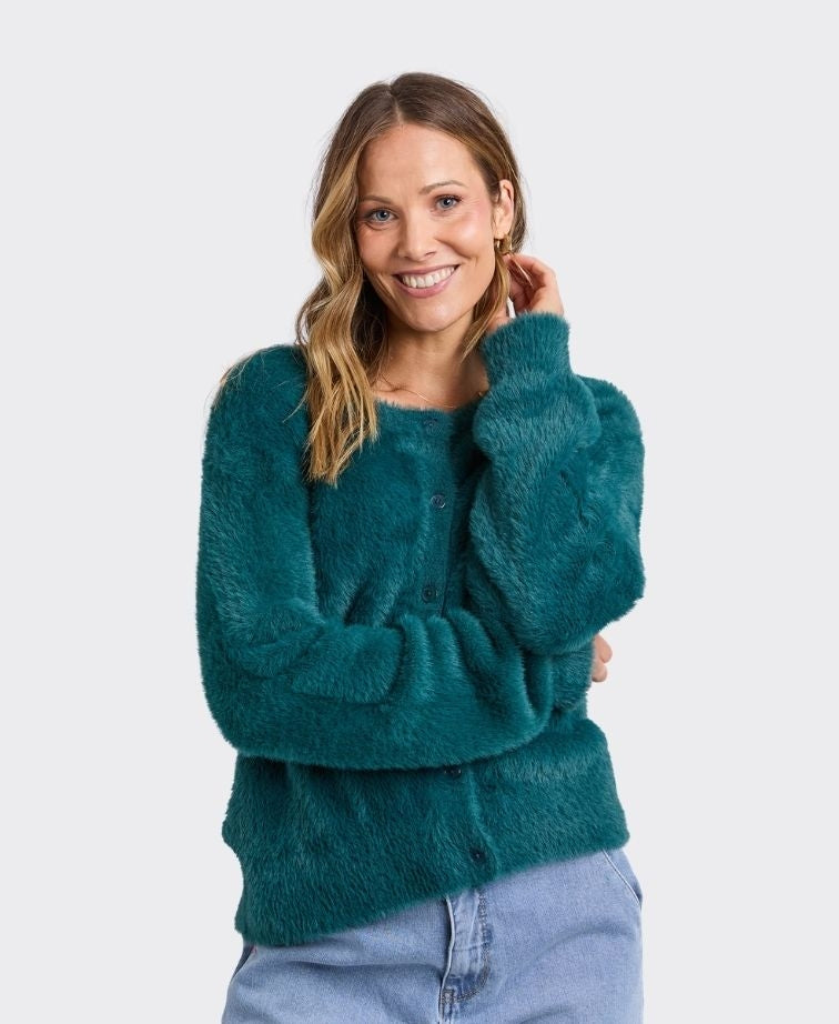Elm Knit Paris Cardigan - Teal