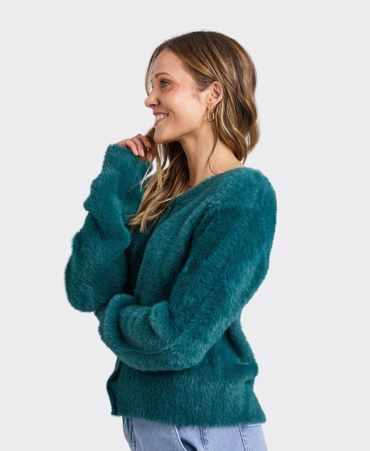 Elm Knit Paris Cardigan - Teal
