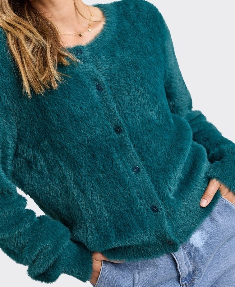 Elm Knit Paris Cardigan - Teal