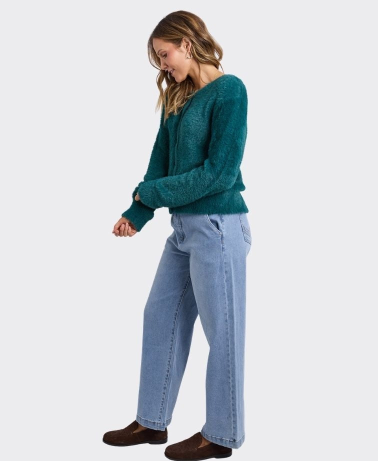 Elm Knit Paris Cardigan - Teal