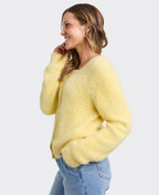 Elm Knit Paris Cardigan - Pale Lemon