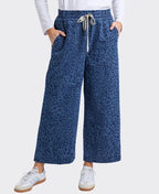 Elm Pant Denim Anna Animal Print - Dk Blue Animal