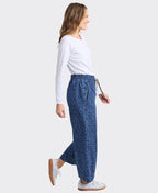 Elm Pant Denim Anna Animal Print - Dk Blue Animal