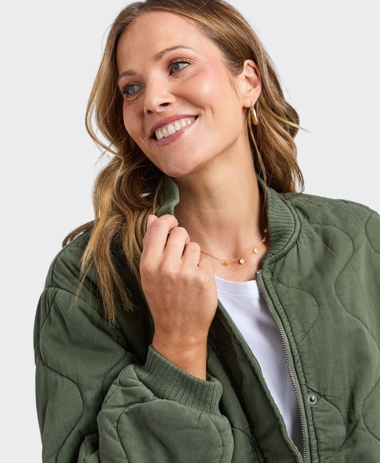 Elm Jacket Jean Bomber - FourLeaf Clover