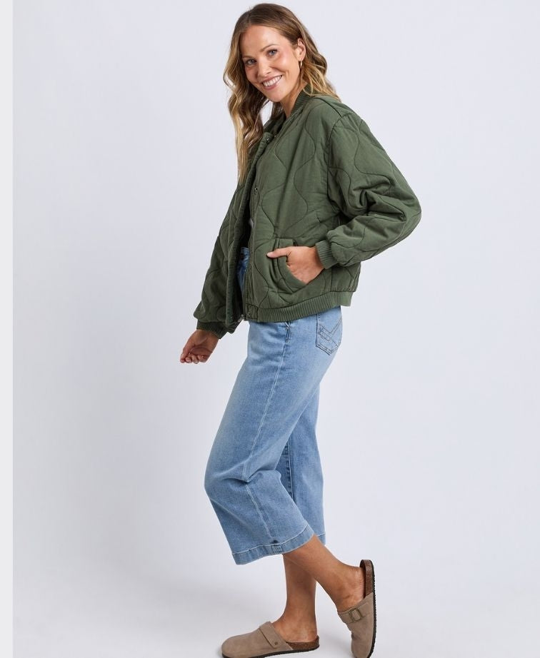 Elm Jacket Jean Bomber - FourLeaf Clover