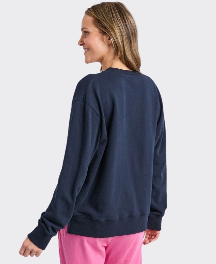 Elm Sweat Fill Your Cup Crew - Navy