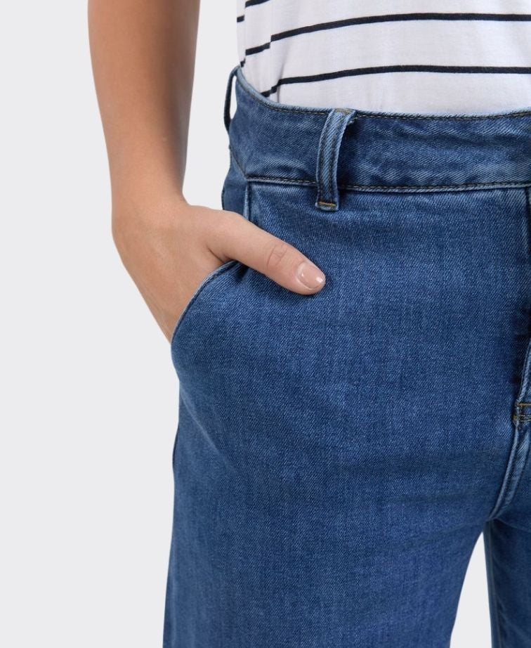 Elm Jean Izzy Wide Leg - Dark Blue Wash