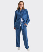 Elm Trackpant Valerie - Blue Denim Look