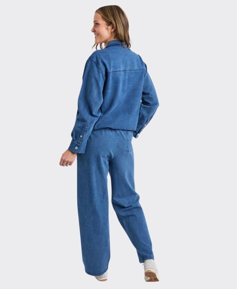 Elm Trackpant Valerie - Blue Denim Look