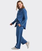 Elm Trackpant Valerie - Blue Denim Look