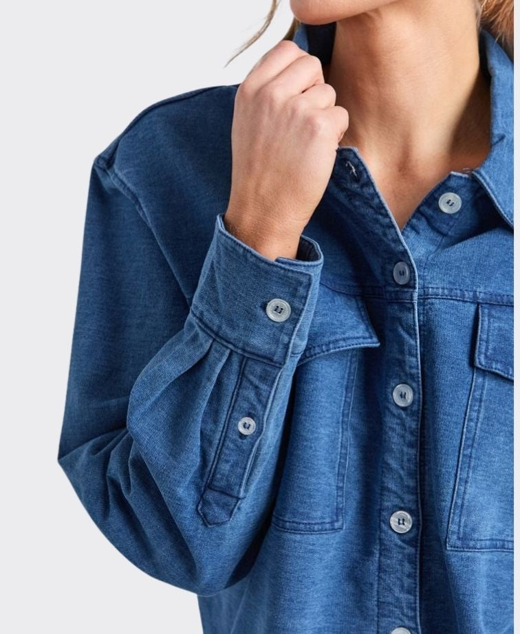 Elm Shacket Valerie - Blue Denim Look