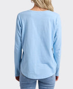 Elm Tee L/S Everyday - Light Blue