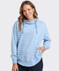 Elm Hoody Stripe Lounger Scoop - Lt Blue/White