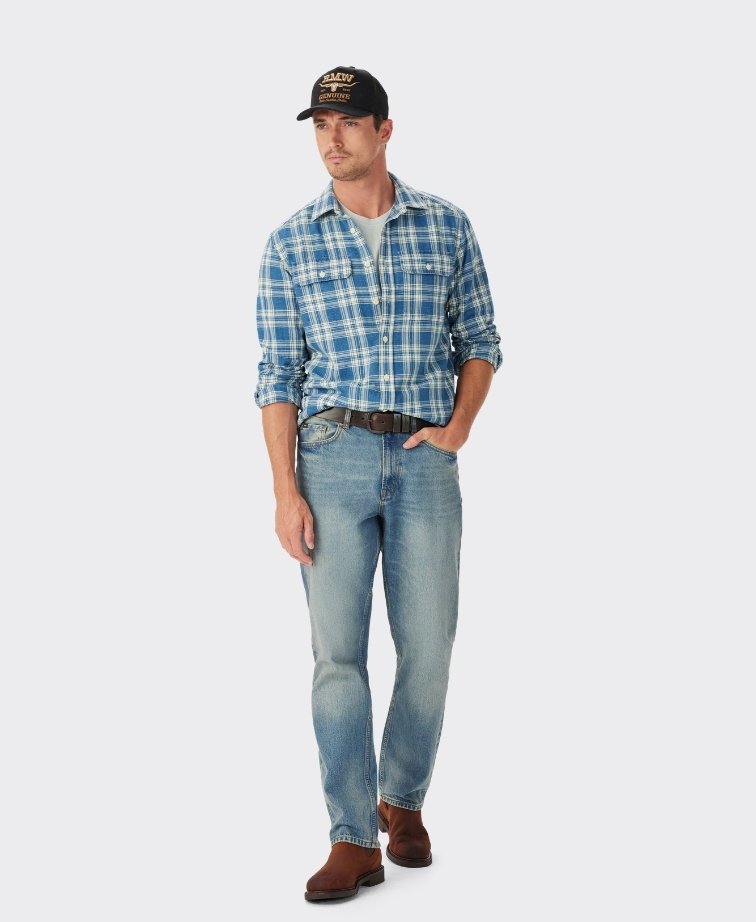 RMW Flinton Check Shirt - Sky