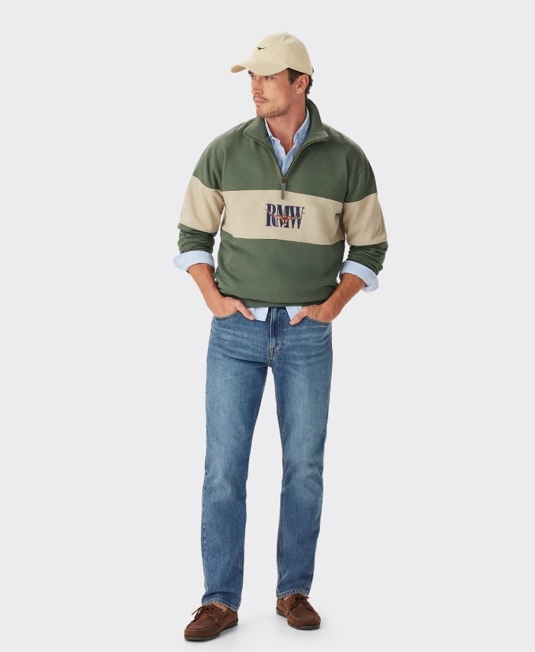 RMW Heritage 1/4 Zip Sweatshirt - Spruce Green