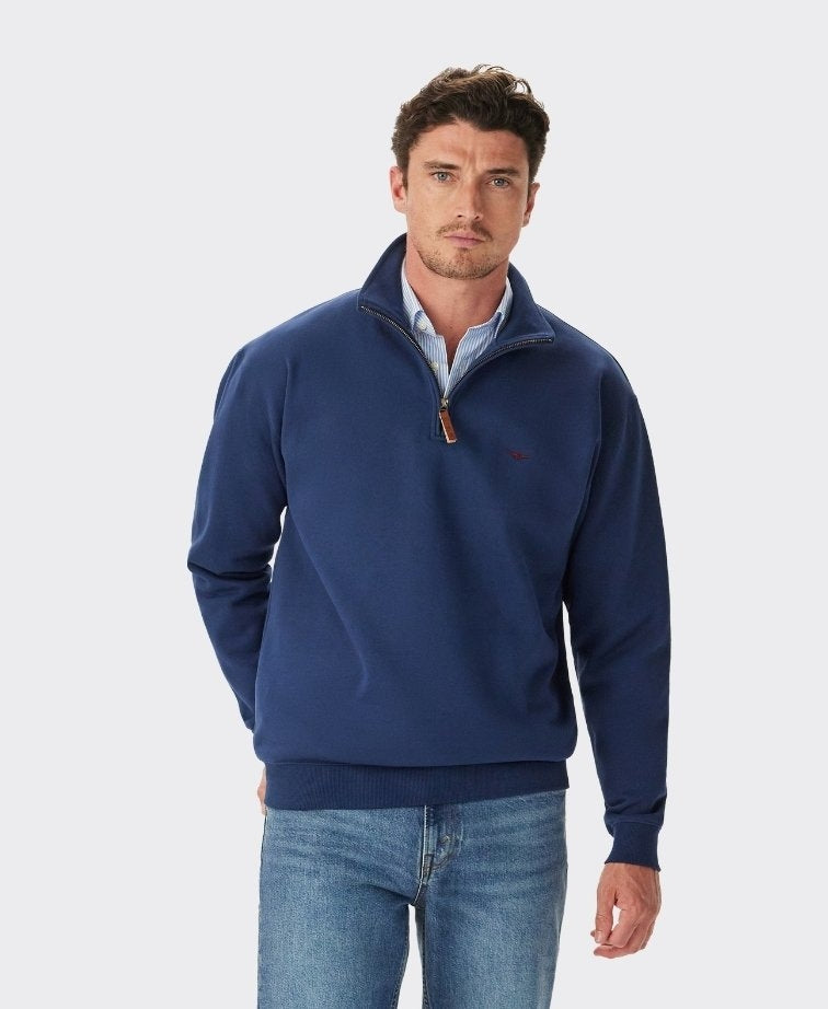 RMW Mulyungarie 1/4 Zip Sweatshirt - Vintage Blue