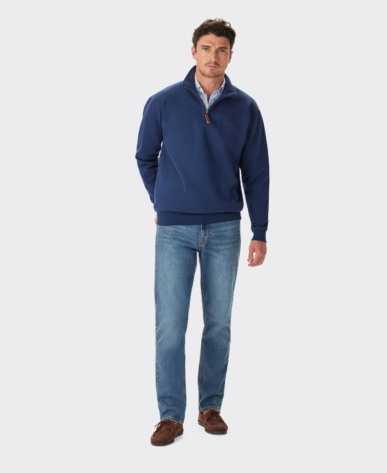 RMW Mulyungarie 1/4 Zip Sweatshirt - Vintage Blue