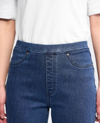 Vassalli Pant Denim Slim Leg Pull On - Brushed Indigo