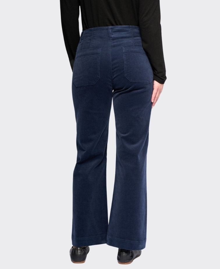 Vassalli Pant Daily Cord Ankle Grazer Straight Leg - Slate