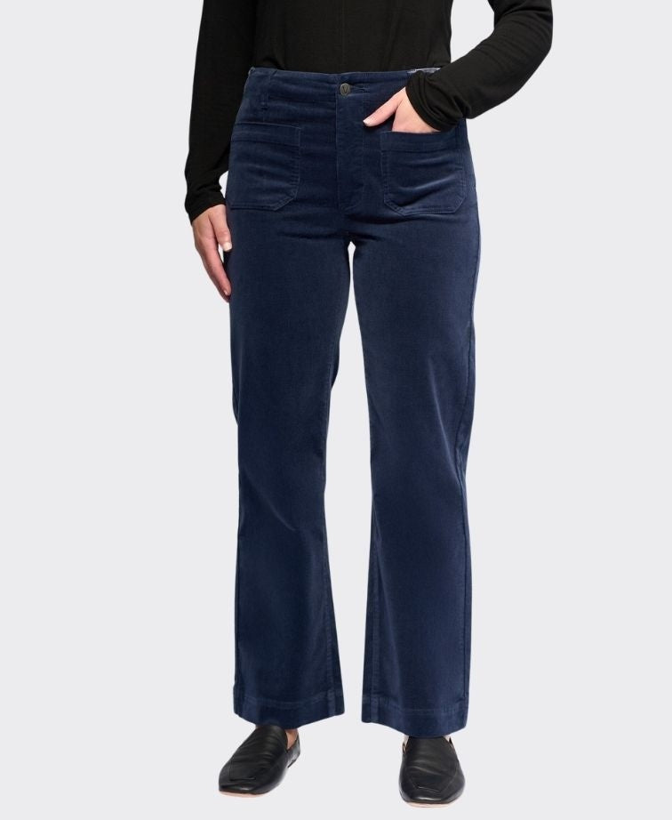 Vassalli Pant Daily Cord Ankle Grazer Straight Leg - Slate