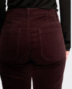 Vassalli Pant Daily Cord Ankle Grazer Straight Leg - Merlot