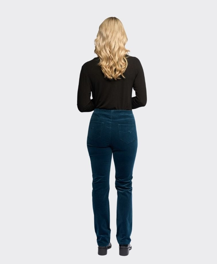 Vassalli Pant Bay Cord Slim Leg - Petrol