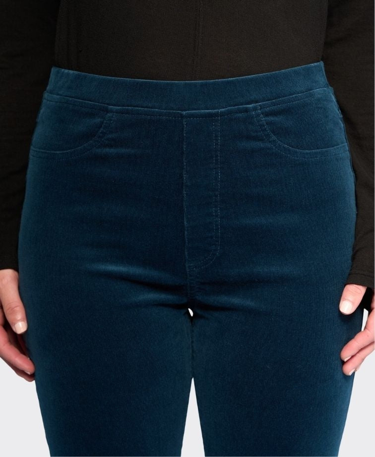 Vassalli Pant Bay Cord Slim Leg - Petrol