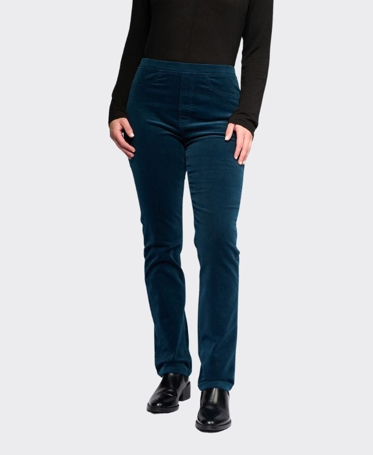 Vassalli Pant Bay Cord Slim Leg - Petrol