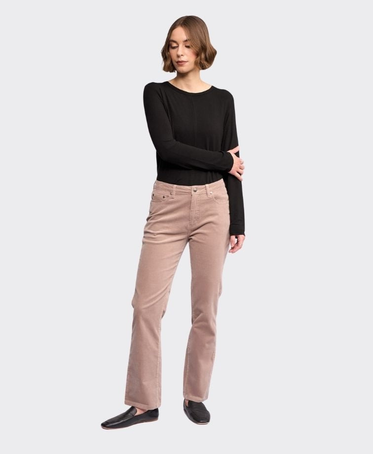 Vassalli Pants Arch Cord Straight Leg Full Length - Twig