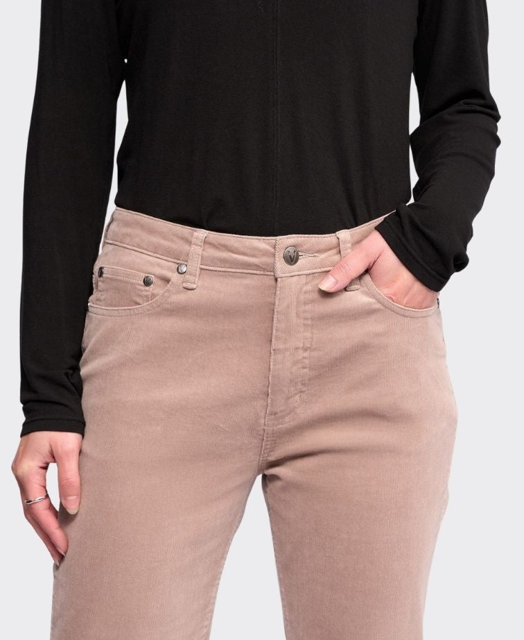 Vassalli Pants Arch Cord Straight Leg Full Length - Twig
