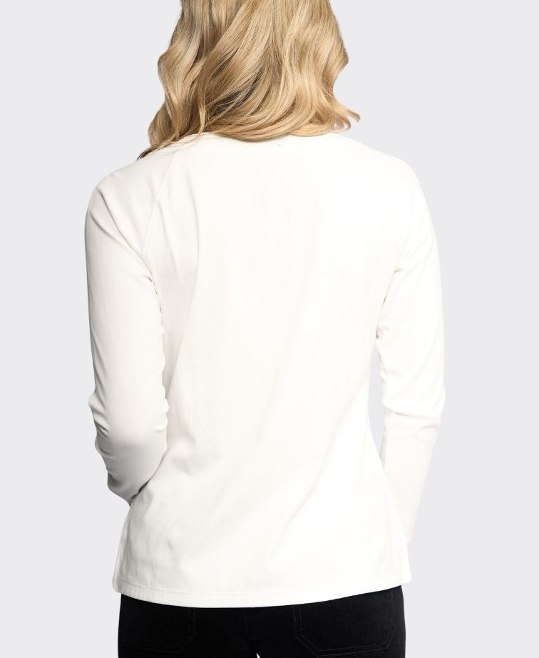 Vassalli Top Key L/S Boat Neck - Winter White