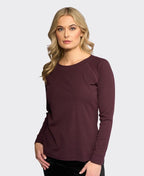 Vassalli Top Key L/S Boat Neck - Pinot