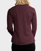 Vassalli Top Key L/S Boat Neck - Pinot