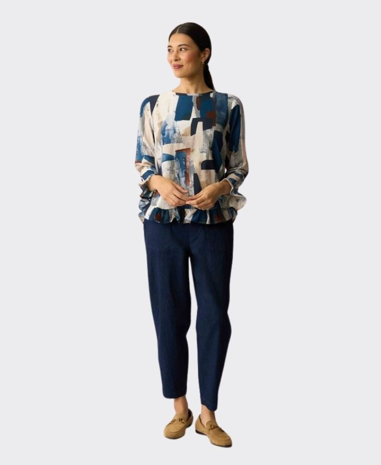 Preen Top Gathered Scoop Hem - Modern Art