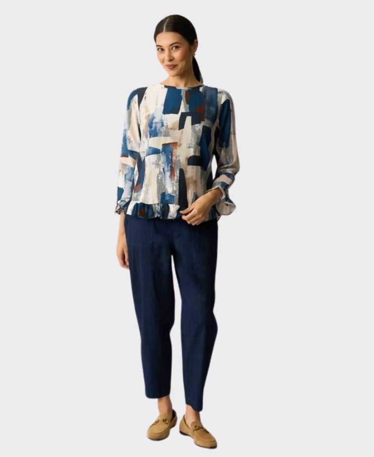 Preen Top Gathered Scoop Hem - Modern Art