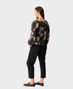 Memo Blouse Drawcord Hem Chiffon - Classic Bloom
