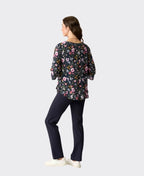 Foil Top Gathered Scoop Hem - Garden Delight
