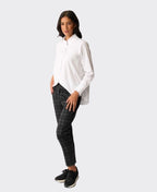 Oh Three Shirt Double Ruffle Neck - White