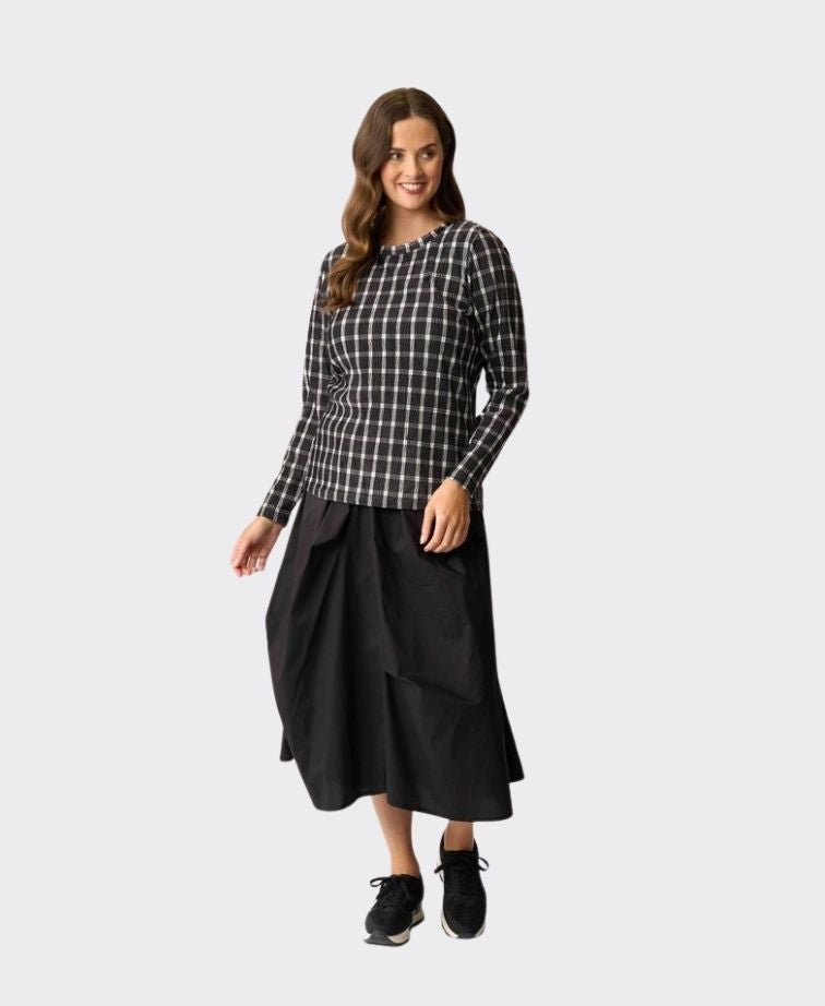 Memo Top Velveteen - Check