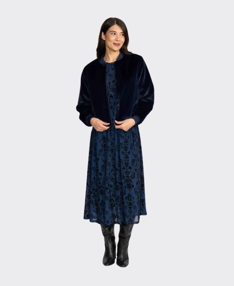 Foil Jacket Fur Sure Aviator - Navy