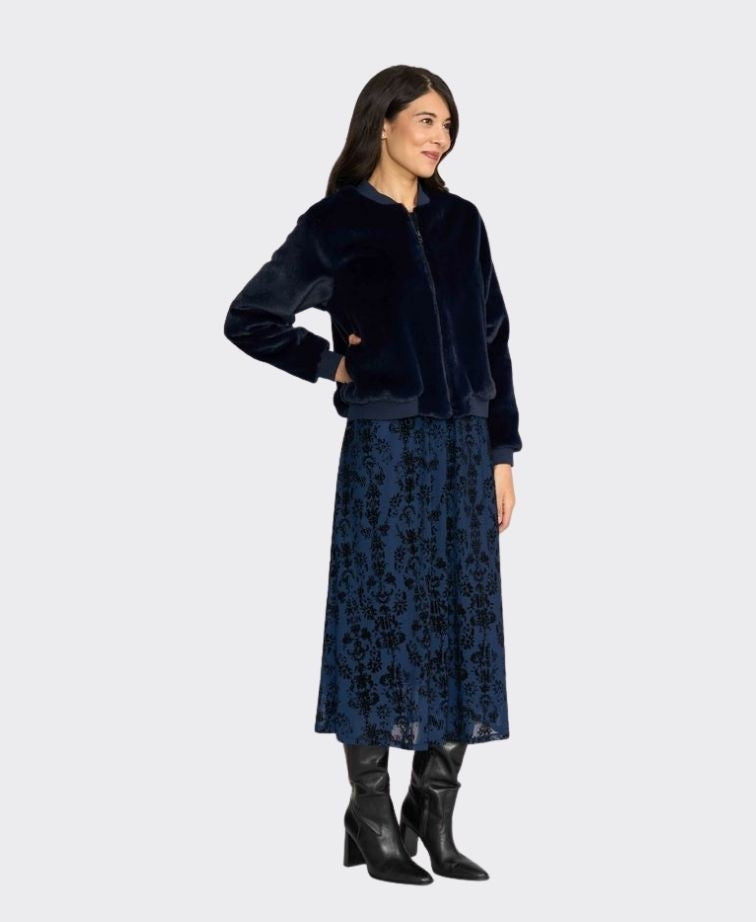 Foil Jacket Fur Sure Aviator - Navy