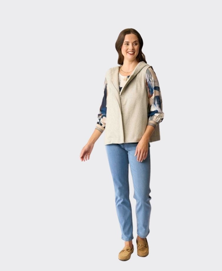 Foil Vest Wool The World Boiled Wool - Silver Grey