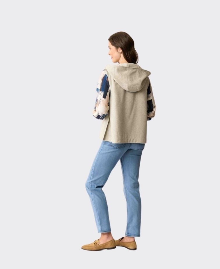 Foil Vest Wool The World Boiled Wool - Silver Grey