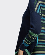 Zaket & Plover Jumper Stripe Textured Swing - Dk Denim