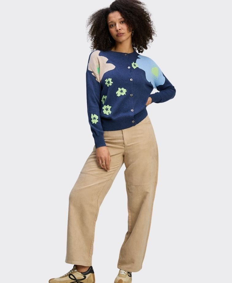 Zaket & Plover Cardi Petal Play - Denim