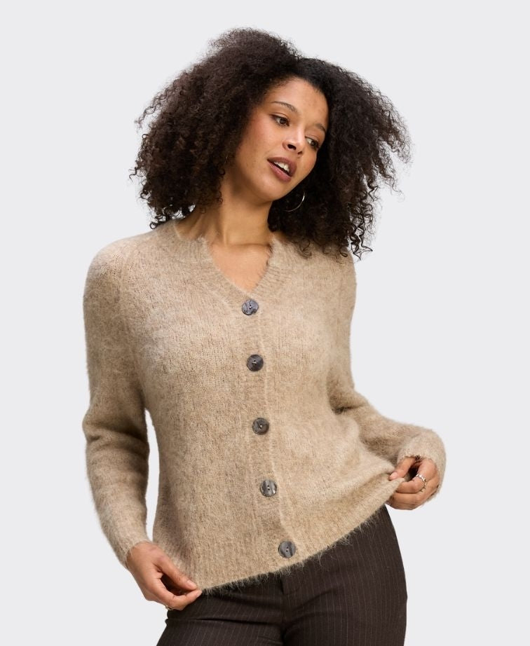 Zaket & Plover Cardi Alpaca - Bark