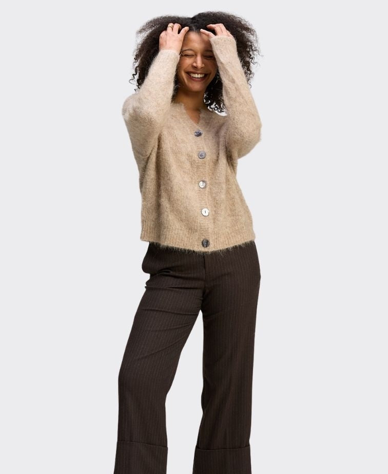 Zaket & Plover Cardi Alpaca - Bark