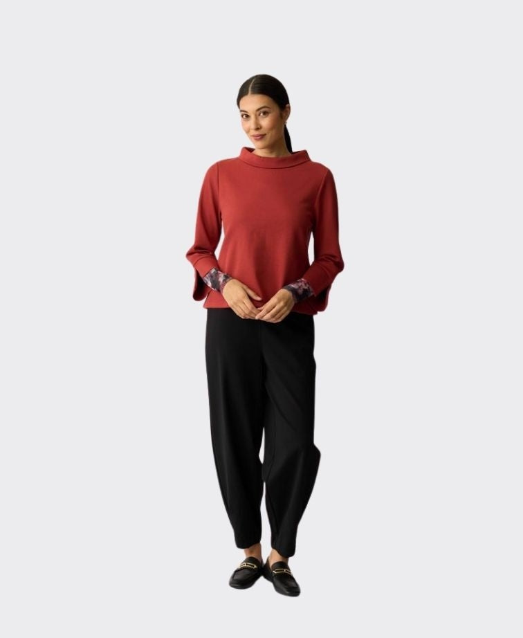 Esplanade Jumper Boat Neck - Rust
