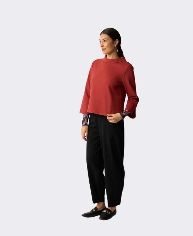 Esplanade Jumper Boat Neck - Rust